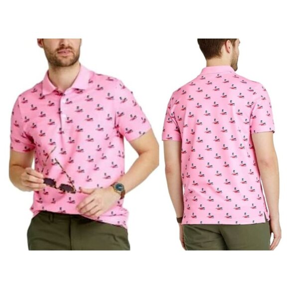 Goodfellow & Co Other - Goodfellow & Co Men's Pink Island Printed Short Sleeve Performance Polo Shirt XL